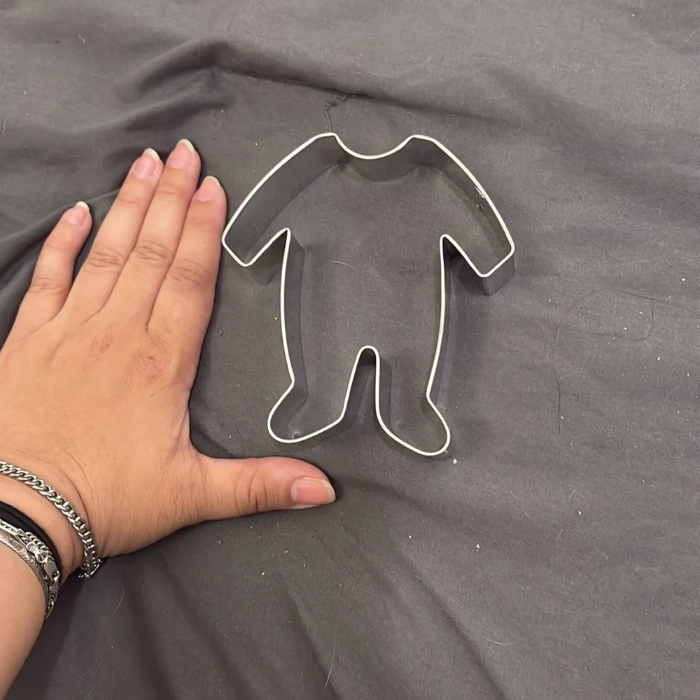 Silver Baby Onesie Cookie Cutter - Picture 2 of 2